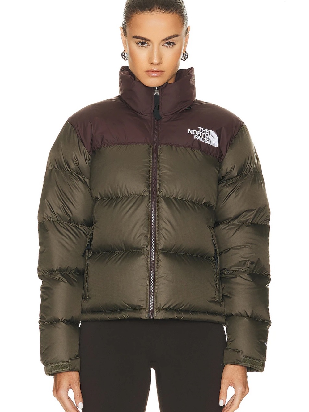 THE NORTH FACE 1996 Retro Nuptse 700 Puffer Jacket- New Taupe Green & Coal Brown